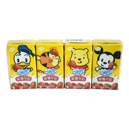 伊利qq星儿童成长草莓牛奶-125ml*4