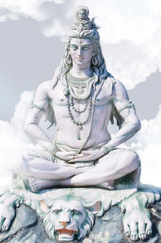 曾经恒河畔的湿婆像.