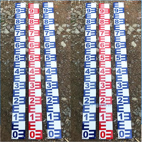 白底黑字10030cm监控观测水位标尺不锈钢烤漆水尺水文尺