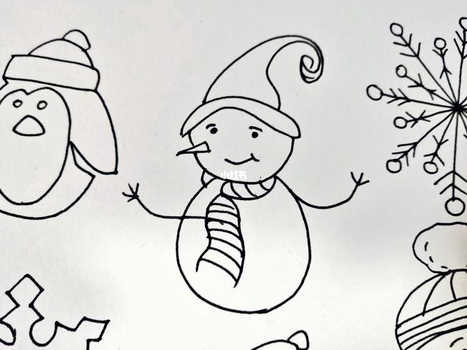 幼师day258---简笔画:雪_简笔画_幼师_冬天去哪玩_文化_绘画