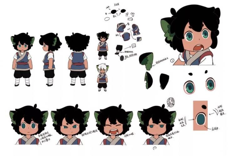 小到罗小黑的猫爪 眼睛的弧度 耳朵尖的形状 还有化成人形的小黑的