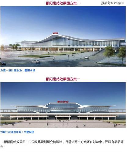 重磅昌景黄高铁上饶鄱阳南站效果图曝光站房面积规模为16000平方