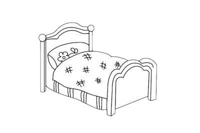 公主床简笔画简单画法步骤教程及图片大全