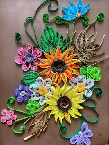 衍纸|花卉_衍纸_花卉_乳胶_兴趣爱好_手工