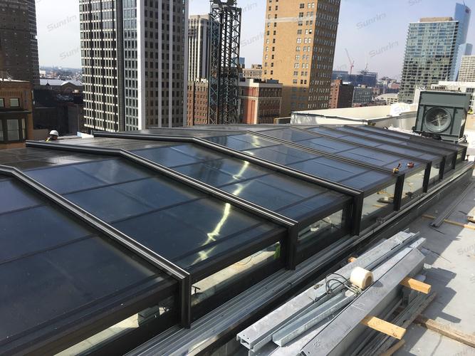 人字造型电动开合屋顶