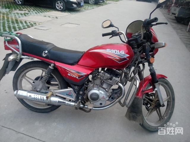 日本三菱125摩托,爱车七成新,改装疝气大灯,新电