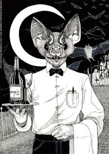 波兰艺术家furm4nek带来了一组非常有趣的动物肖像黑白插画作品,拟人