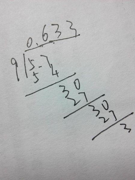 列竖式计算,循环小数