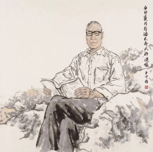 《潘天寿像》69×69cm 2011年