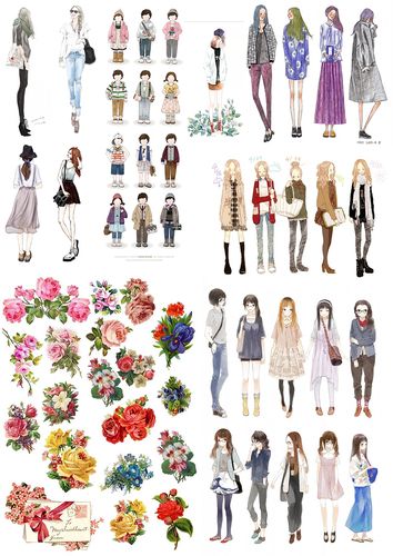 可爱line樱桃小丸子高清手帐卡通设计贴纸素材排版电子素材合集