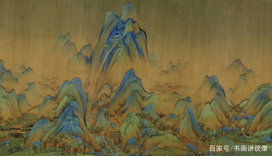 高清《千里江山图》北宋王希孟传世唯一,被视为青绿山水代表作.