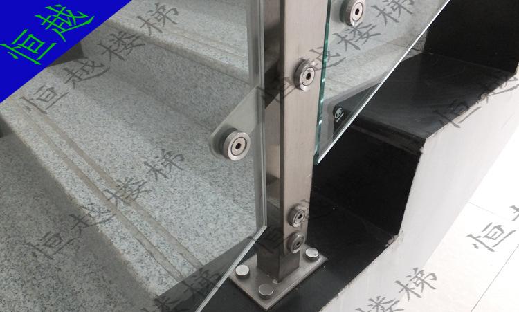 玻璃楼梯扶手栏杆护栏栏杆不锈钢立柱大小头挂玻璃lz1008