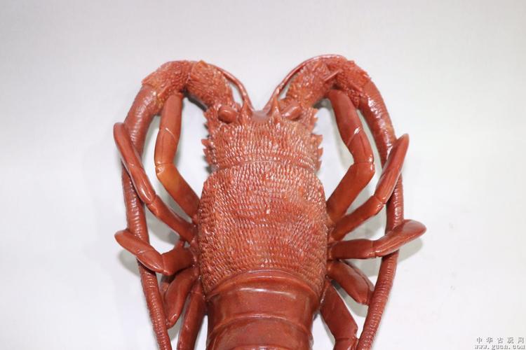 寿山石雕大龙虾摆件尺寸:长30cm宽26cm高5cm