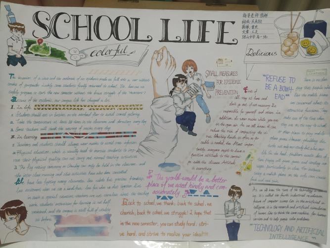 中学第二届英语文化节(高 写美篇 15 高一540班 绘画:吴卓励 版面设计