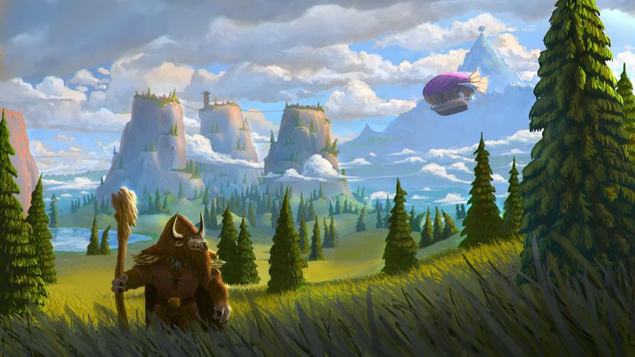 魔兽世界风景插画莫高雷