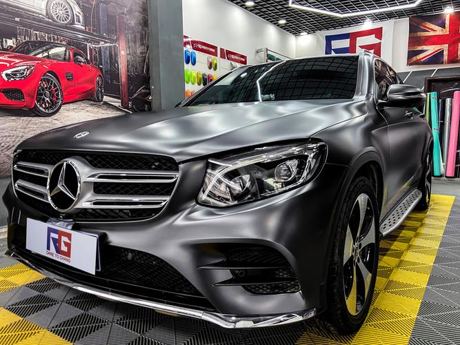 奔驰glc车身改色电光太空灰 rg瑞集改色膜云南玉溪
