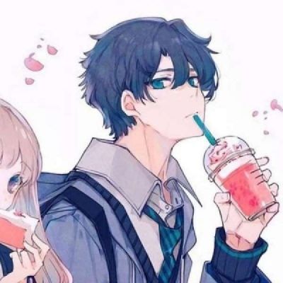 卡通动漫情侣头像一人一半