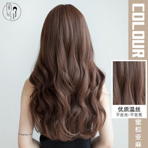 简兮假发女长发网红长卷发中长发仿真假发套气质大波浪全头套