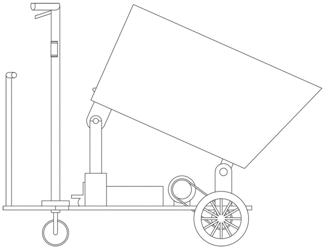 一种电动手扶翻斗车制造技术
