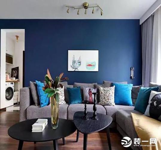 深蓝色装修图片-家装效果图_装一网装修效果图