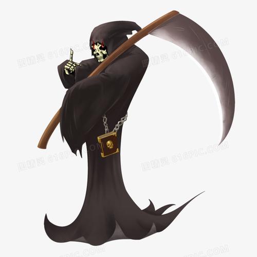 拿镰刀恐怖的死神元素