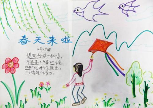 简笔画古诗春天手抄报