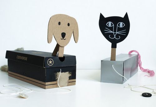 鞋盒做的小动物