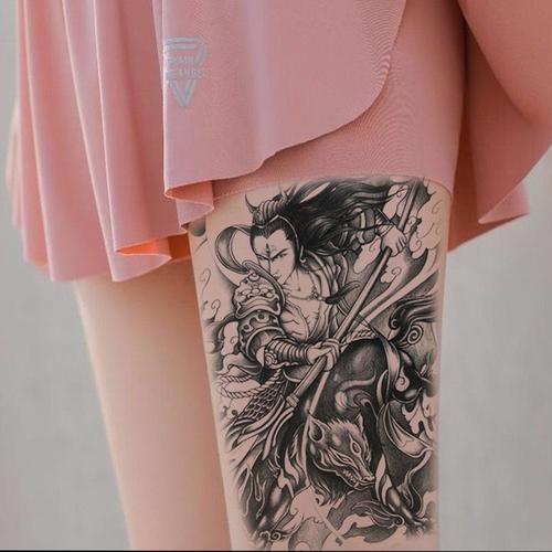 纹身贴半臂纹身贴二郎神杨二郎防水刺青防水男花臂半臂大图纹身贴铭佳