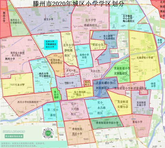 2020年滕州市区各小学,初中招生范围地图版新鲜出炉!