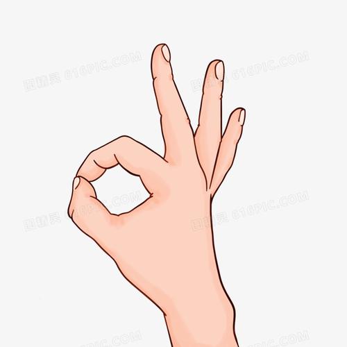 手绘手势ok免抠元素