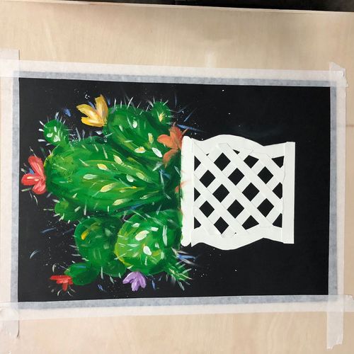 教师创意水粉画展示