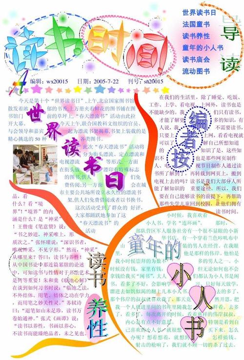 分类 小学教育 语文 三年级语文 读书小报,超漂亮  在我们的生活里