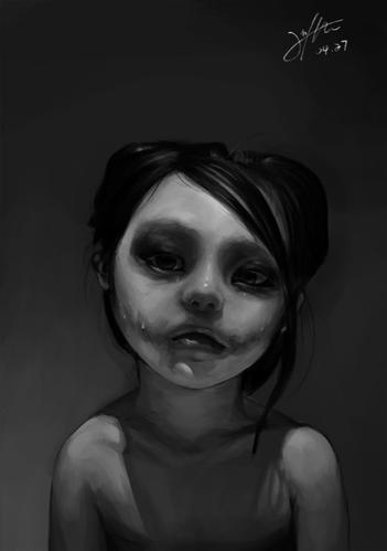 不知道为什么,就算是画灵异题材也喜欢画