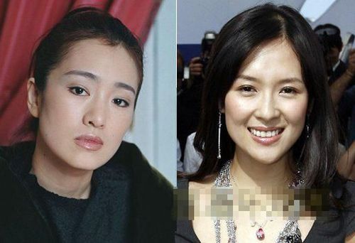 章子怡(右)和巩俐