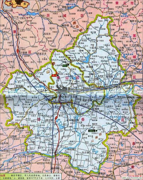 山东省泰安地图