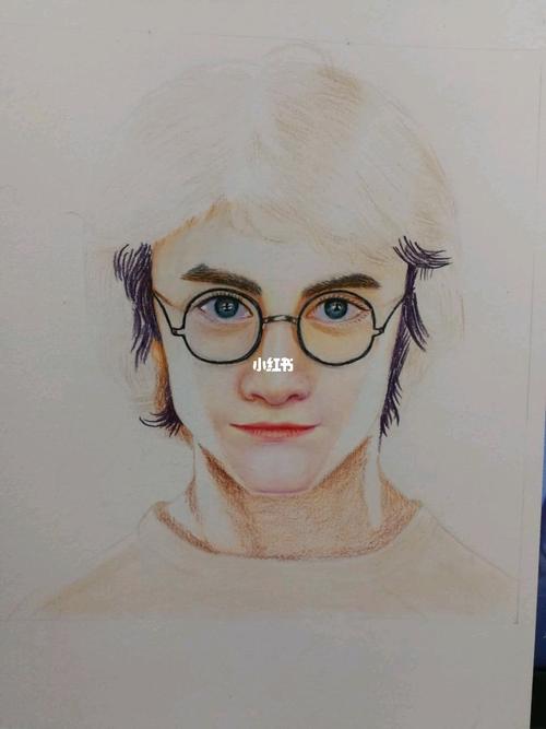 每天彩铅画～哈利波特(未完待续)_彩铅画_哈利波特_磨皮_文化_绘画