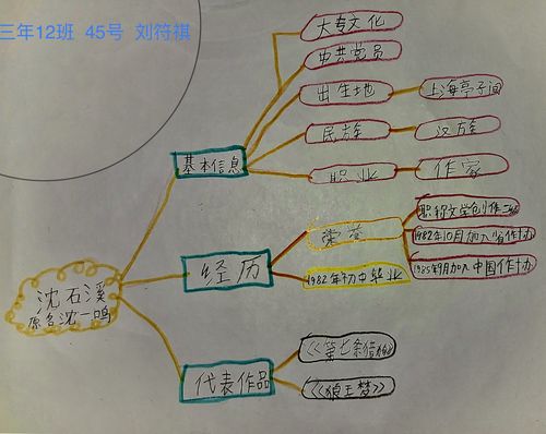 用思维导图简单介绍沈石溪爷爷