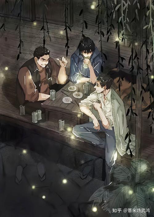 有没有盗墓笔记铁三角的图动漫的那种还有他们围成三角的图求