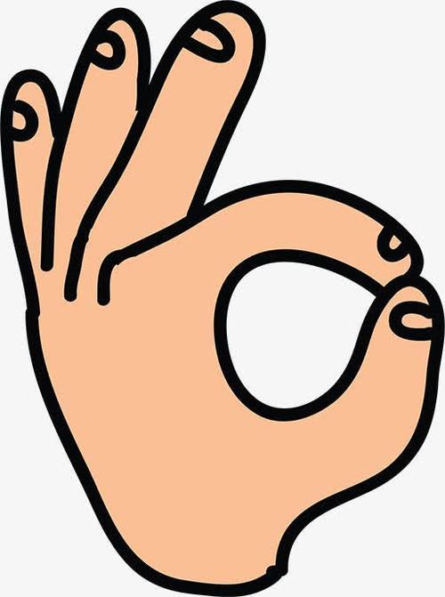 幼儿手势ok简笔画