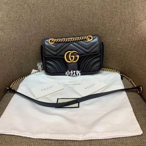 gucci 古驰马蒙黑色单肩包_古驰怎么样_单肩包_marmont_链条单肩包