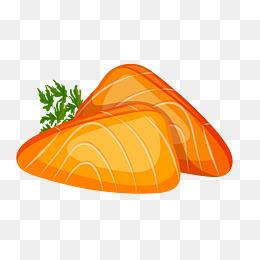 手绘卡通生鱼片寿司