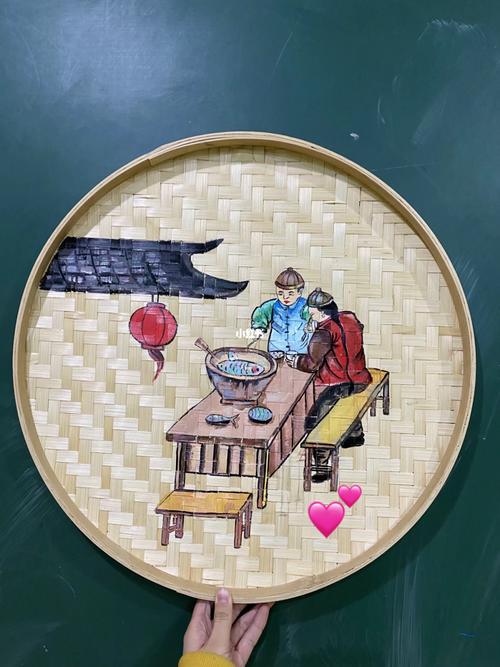 美食 簸箕彩绘96_美食_彩绘_画画_簸箕卡通画_文化