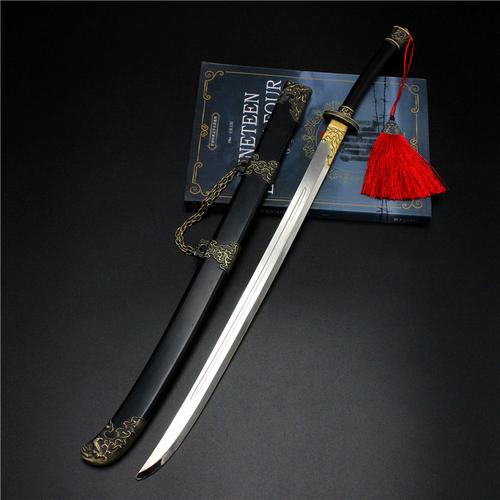 中国古剑 明代 锦衣卫兵器 绣春刀合金模型 50cm送展架