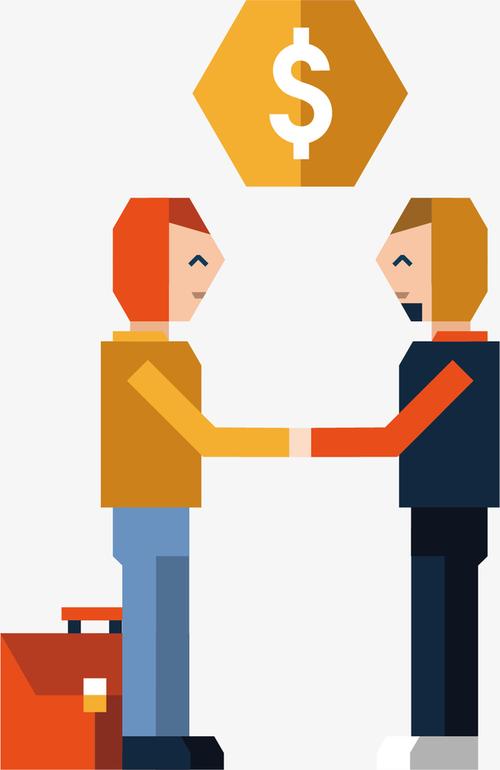 矢量图,经济,交易,达成,共赢,办公,商务,握手,卡通手绘