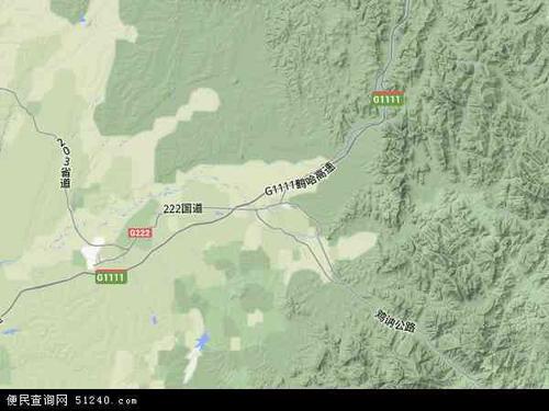 铁力市地形地图