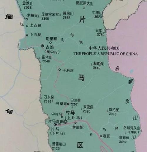 片马地区图示