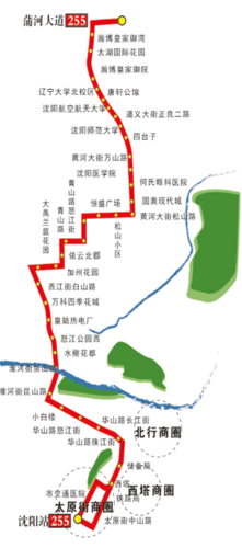 辽宁省沈阳市环路4a级255路公交车车身广告位