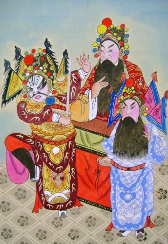 国家非物质文化遗产扑灰年画戏曲年画
