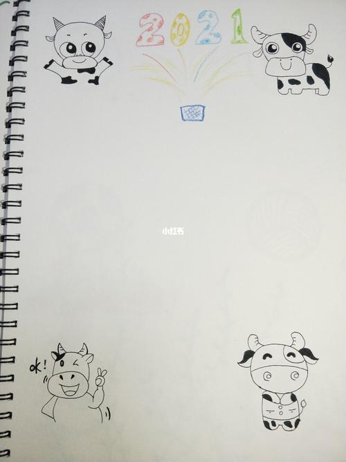 儿童简笔画素材/成长手册图模板_简笔画_素材_人文