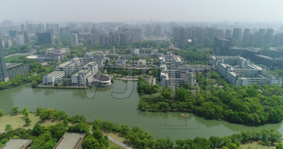 航拍杭州浙江大学紫金港校区